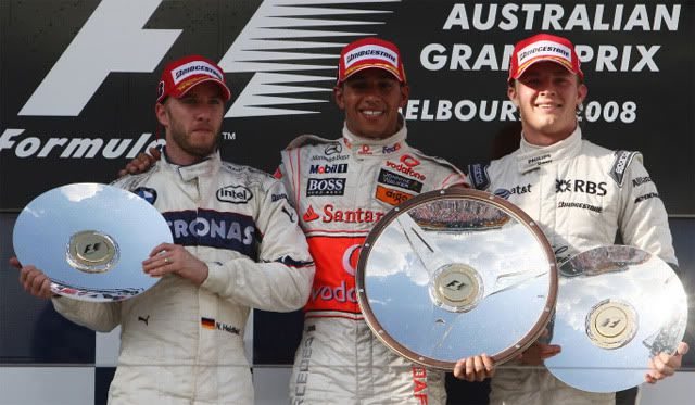 Podio GP de Australia 2008