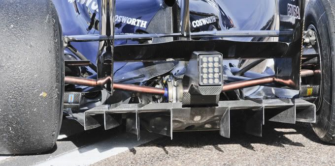 La espectacular parte trasera del Williams FW33