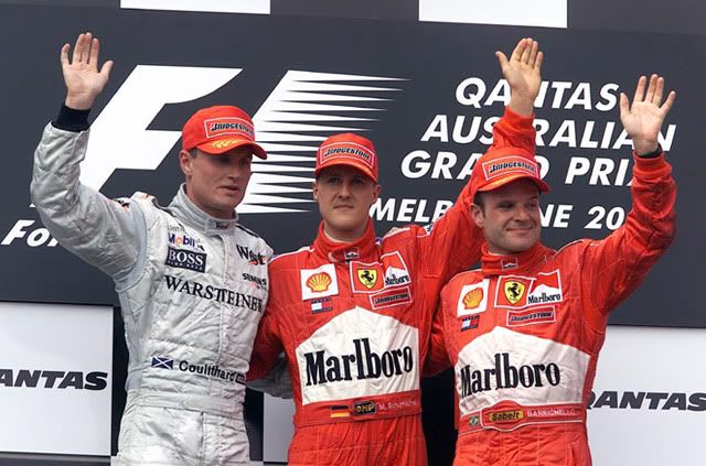 Podio del GP de Australia 2001