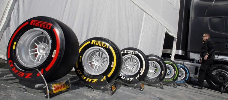 Compuestos de neumáticos Pirelli para la temporada 2012 de Fórmula 1