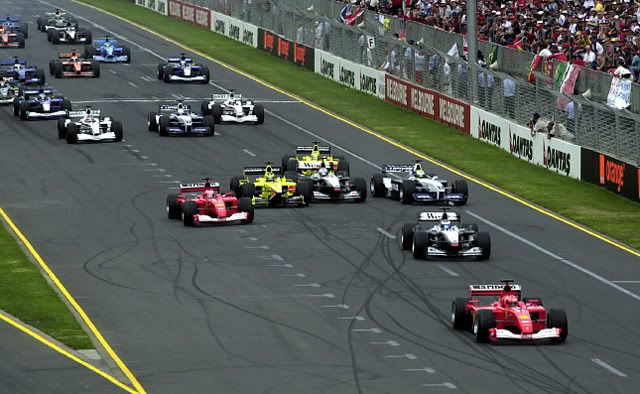 Salida del GP de Australia 2001