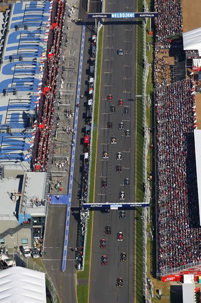 Salida GP Australia 2011 desde el aire