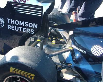 La espectacular parte trasera del Williams FW33