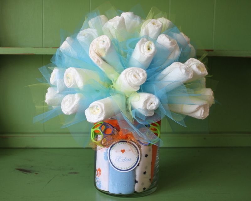 baby diaper bouquet