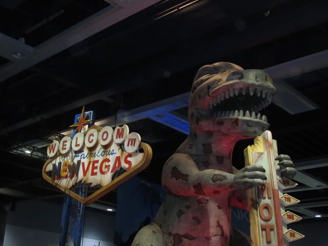 It appears a T-Rex is ravaging Las Vegas!