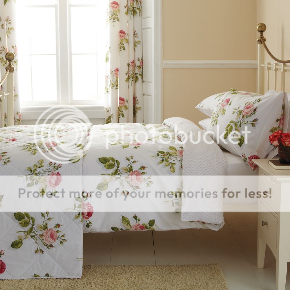 SANDERSON ♥ ENGLISH ROSE ♥ DOUBLE / KING THROW BEDSPREAD QUILT