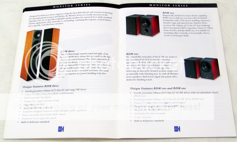 KEF Speakers FULL LINE CATALOG 1998   1999 brochure  