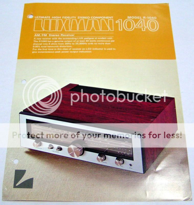 LUXMAN 1040 R 1040 Stereo Receiver original brochure  