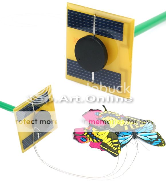 Solarschmetterling 3 Tanzender Schmetterling Solar Panel Gartenstecker