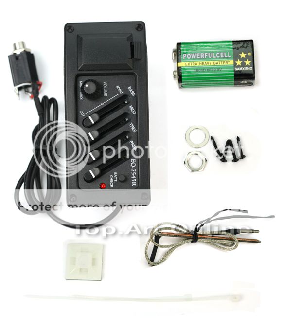 Band EQ Equalizer Tonabnehmer Pickup +LCD Tuner Stimmgerät für